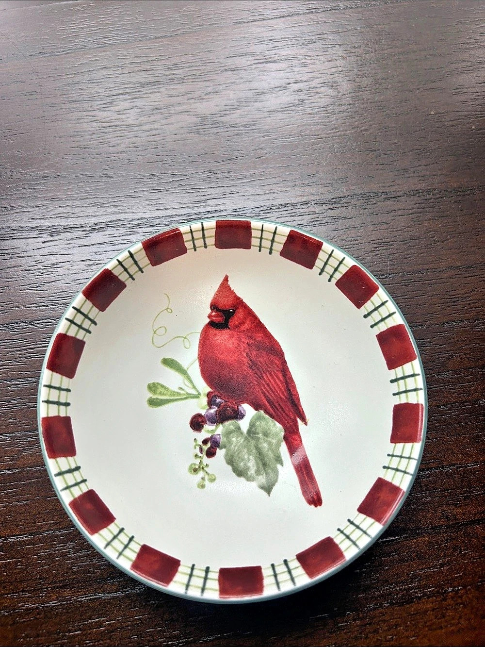Lenox Winter Greetings Everyday Cardinal Bowl 4 1/2 inches   Very Good Condition